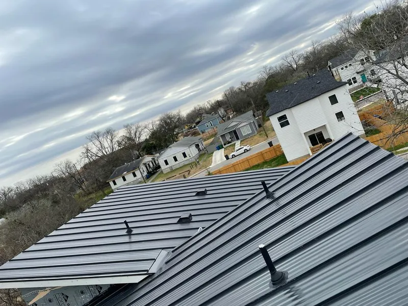 Standing seam metal roof panels with vents for Skylight Repair in Park